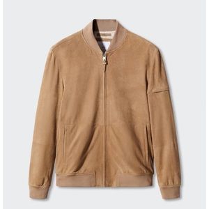 MNG Leather bomber jacket
